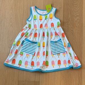 NWT Millie Loves Lily Colorful Ice Cream Print Girls Sleeveless Dress